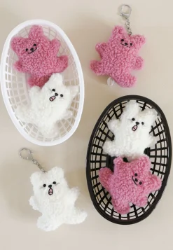 Fluffy Bear Key Ring