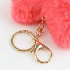 Fluffy Heart Key Ring