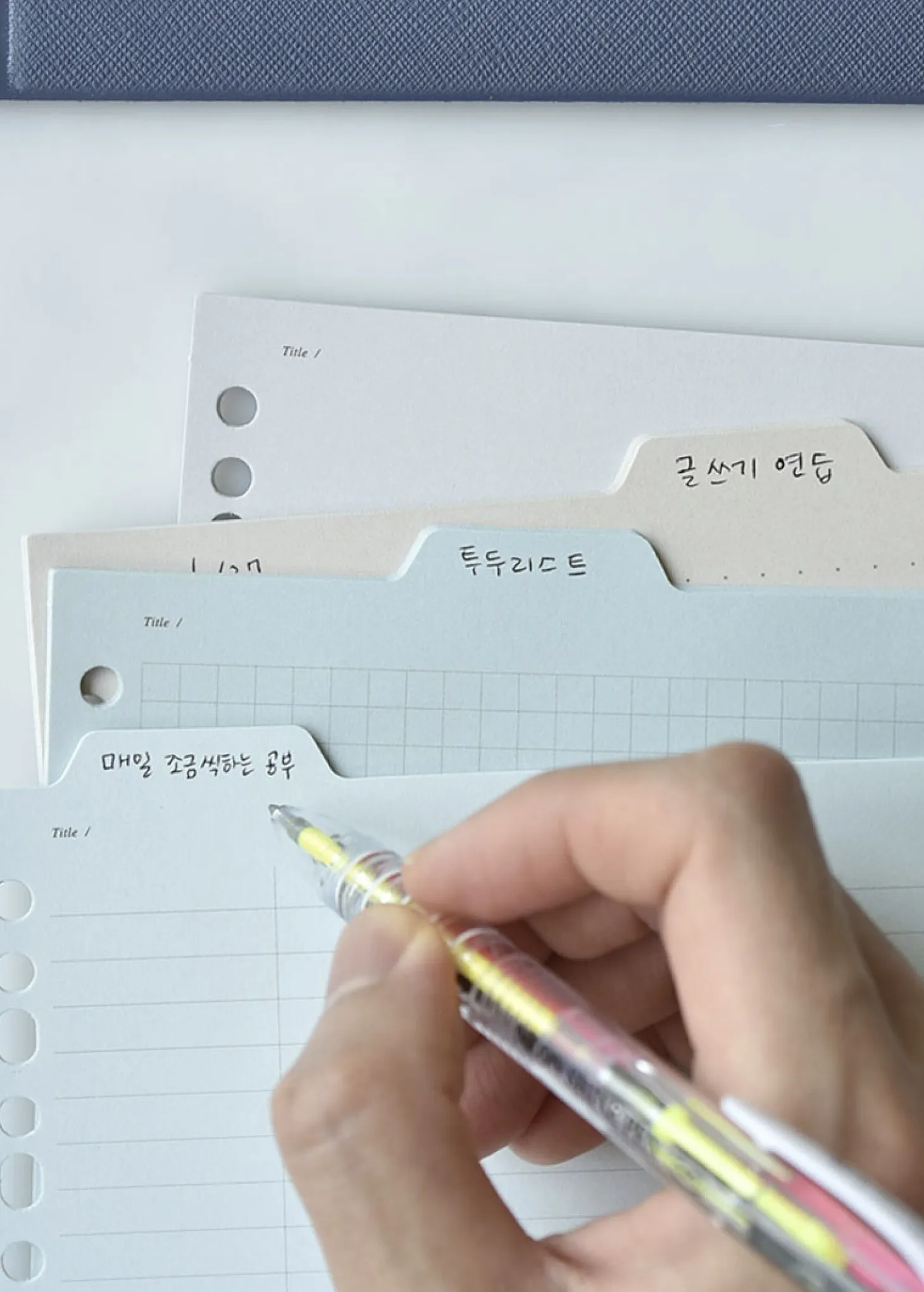 Folder Index 6 Ring & 20 Ring A5 Note Refill Set