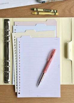 Folder Index 6 Ring & 20 Ring A5 Note Refill Set