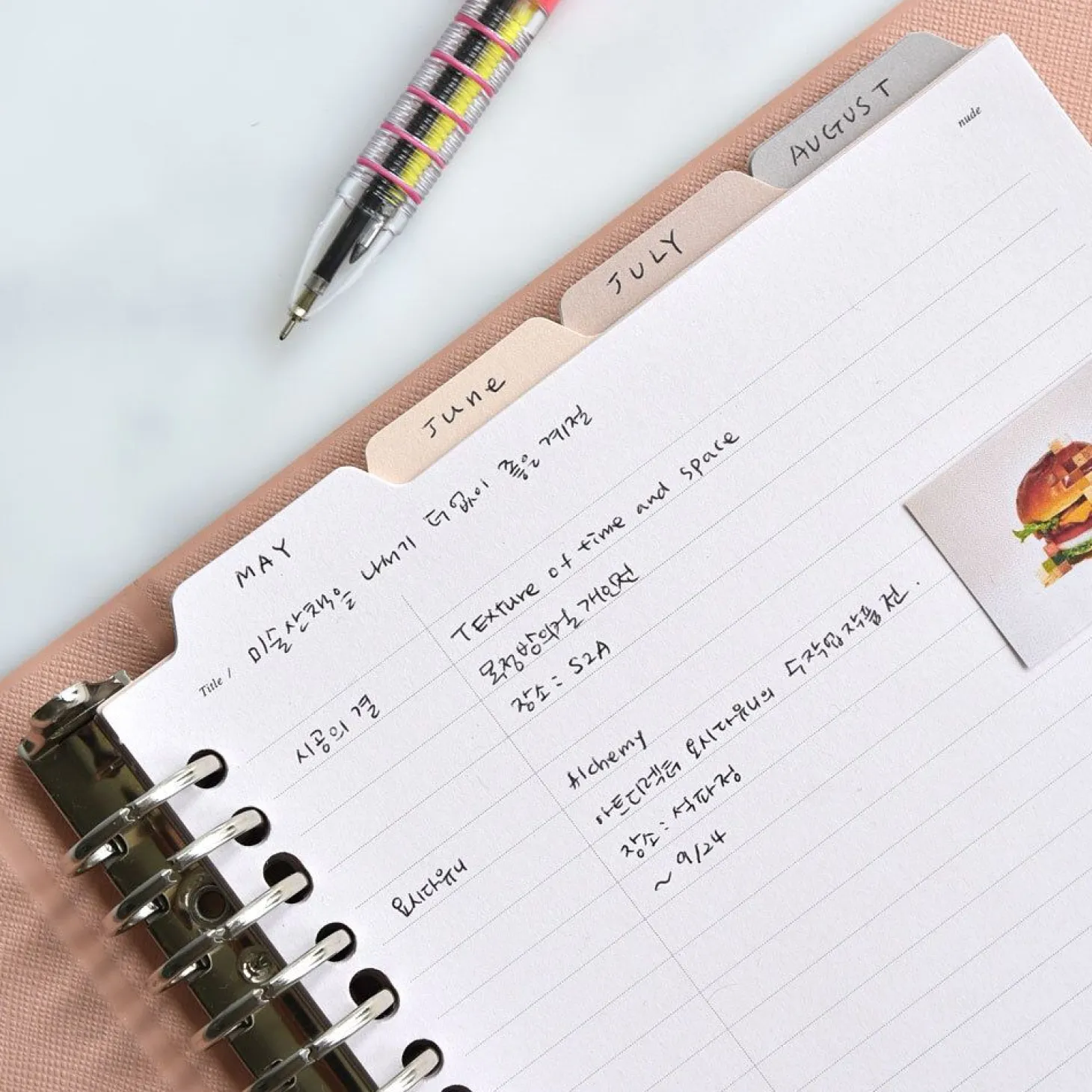 Folder Index 6 Ring & 20 Ring A5 Note Refill Set