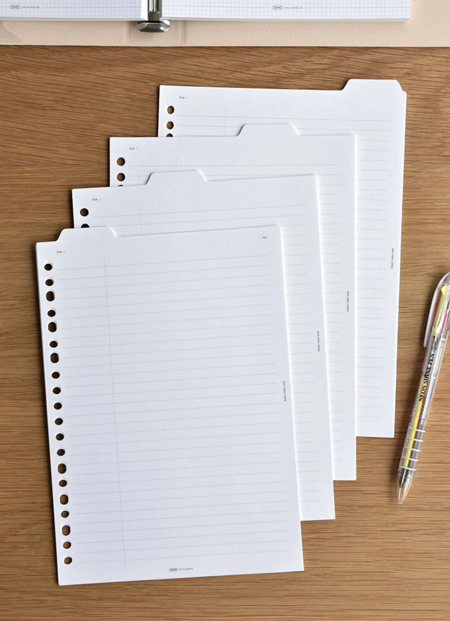Folder Index 6 Ring & 20 Ring A5 Note Refill Set
