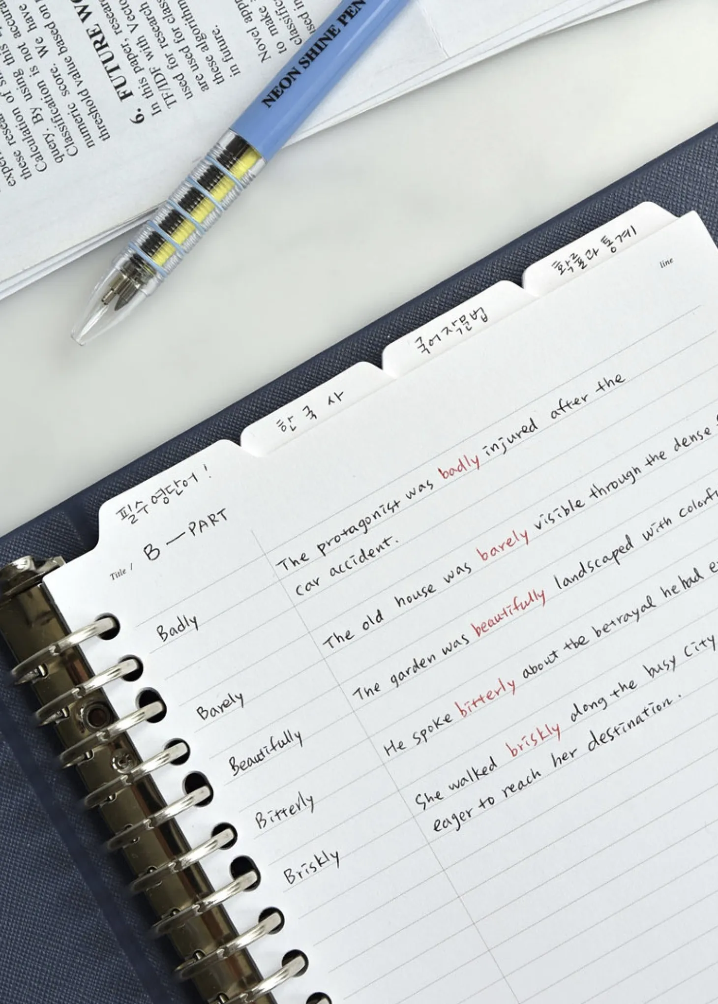 Folder Index 6 Ring & 20 Ring A5 Note Refill Set