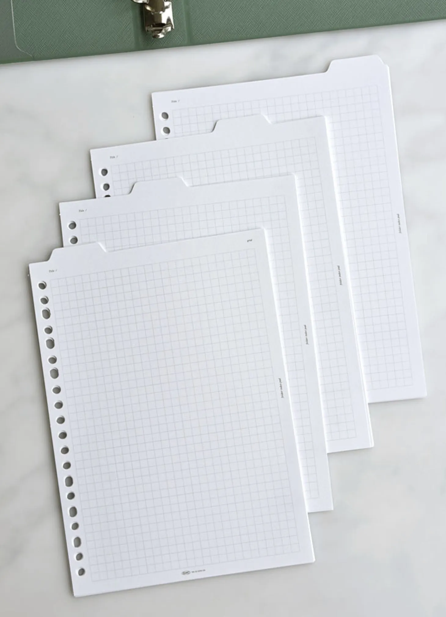 Folder Index 6 Ring & 20 Ring A5 Note Refill Set