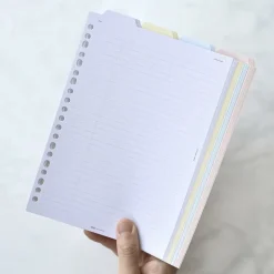 Folder Index 6 Ring & 20 Ring A5 Note Refill Set