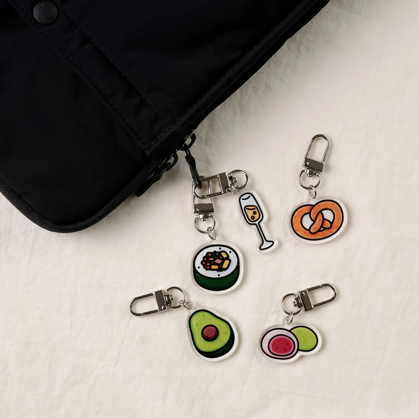 Food Acrylic Key Ring v3