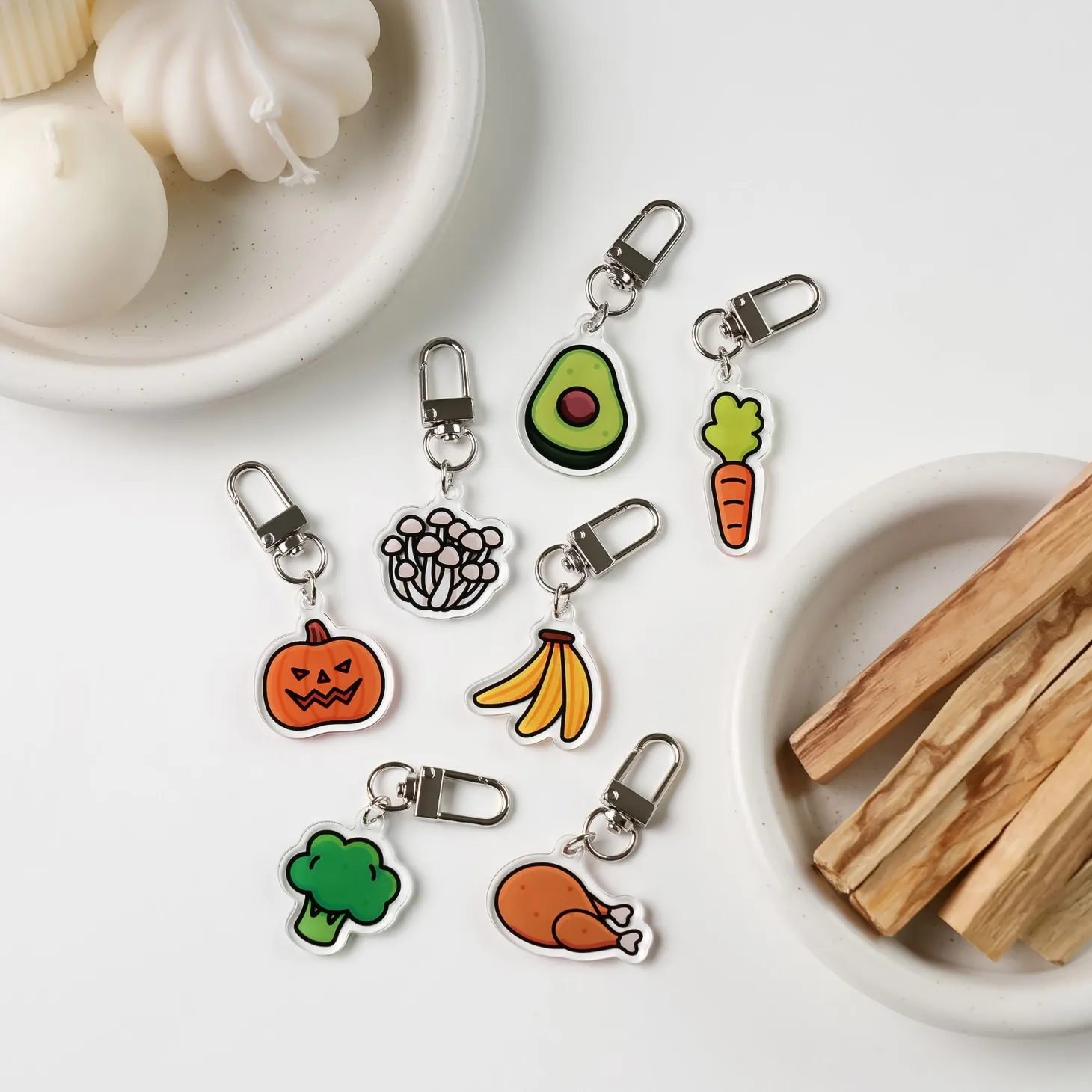 Food Acrylic Key Ring v3