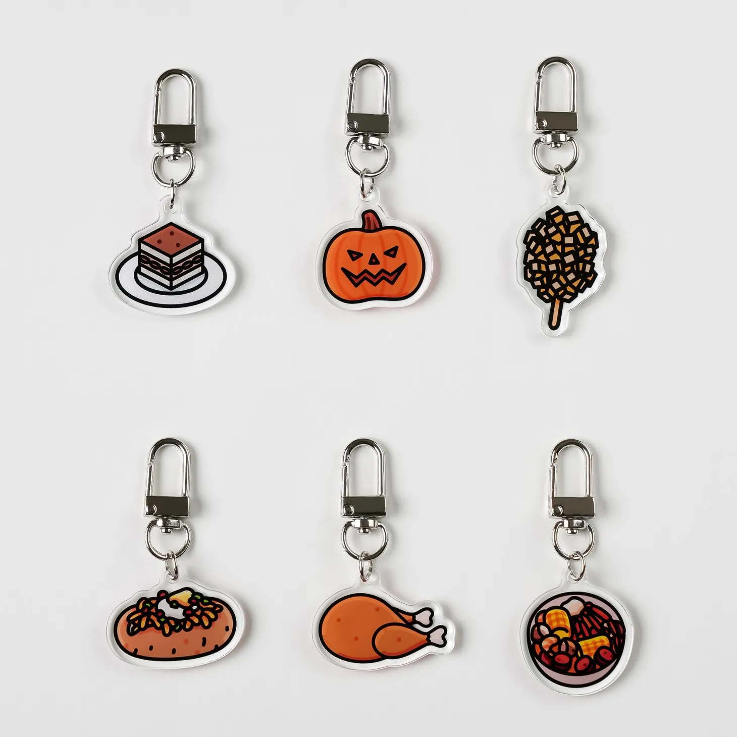 Food Acrylic Key Ring v3