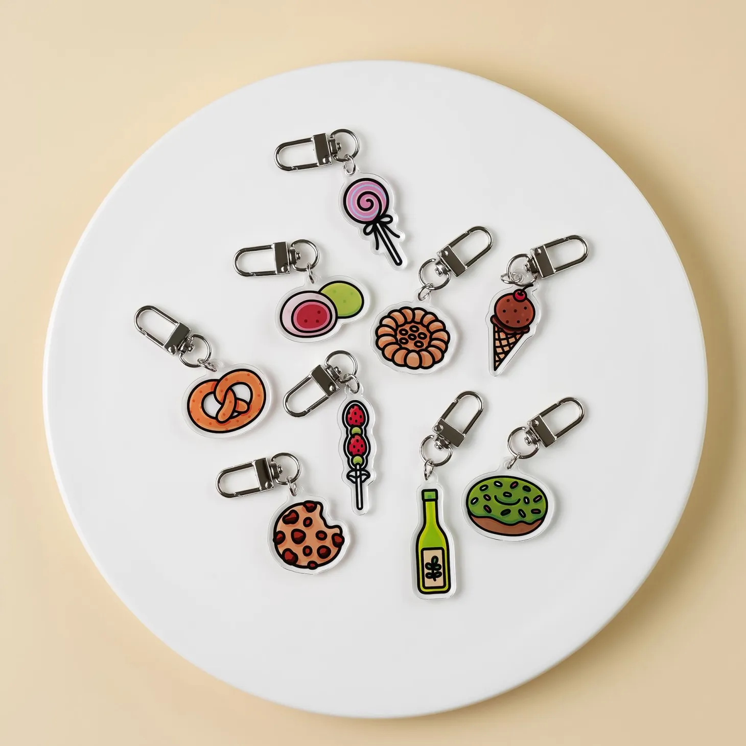 Food Acrylic Key Ring v3