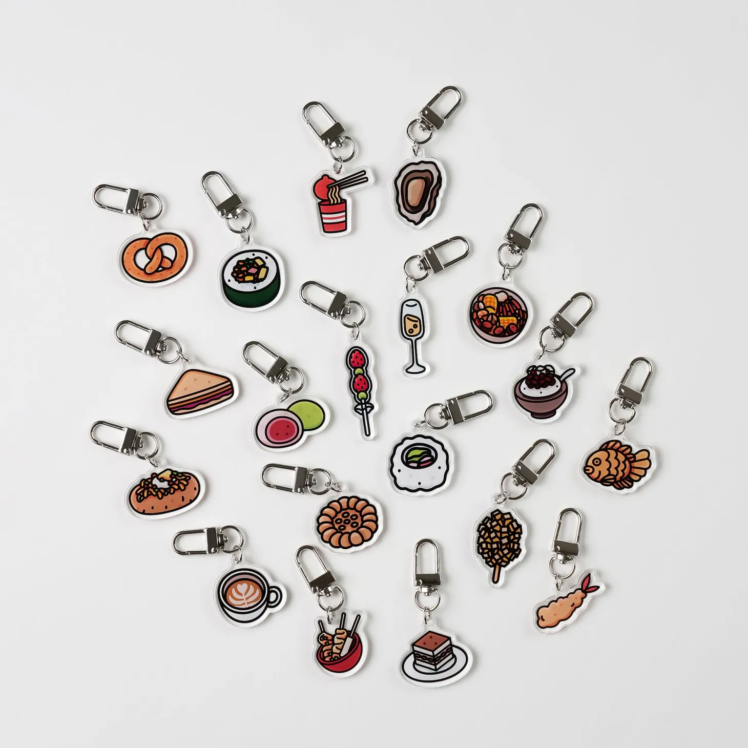 Food Acrylic Key Ring v3