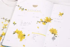 Forsythia Pressed Flower Sticker