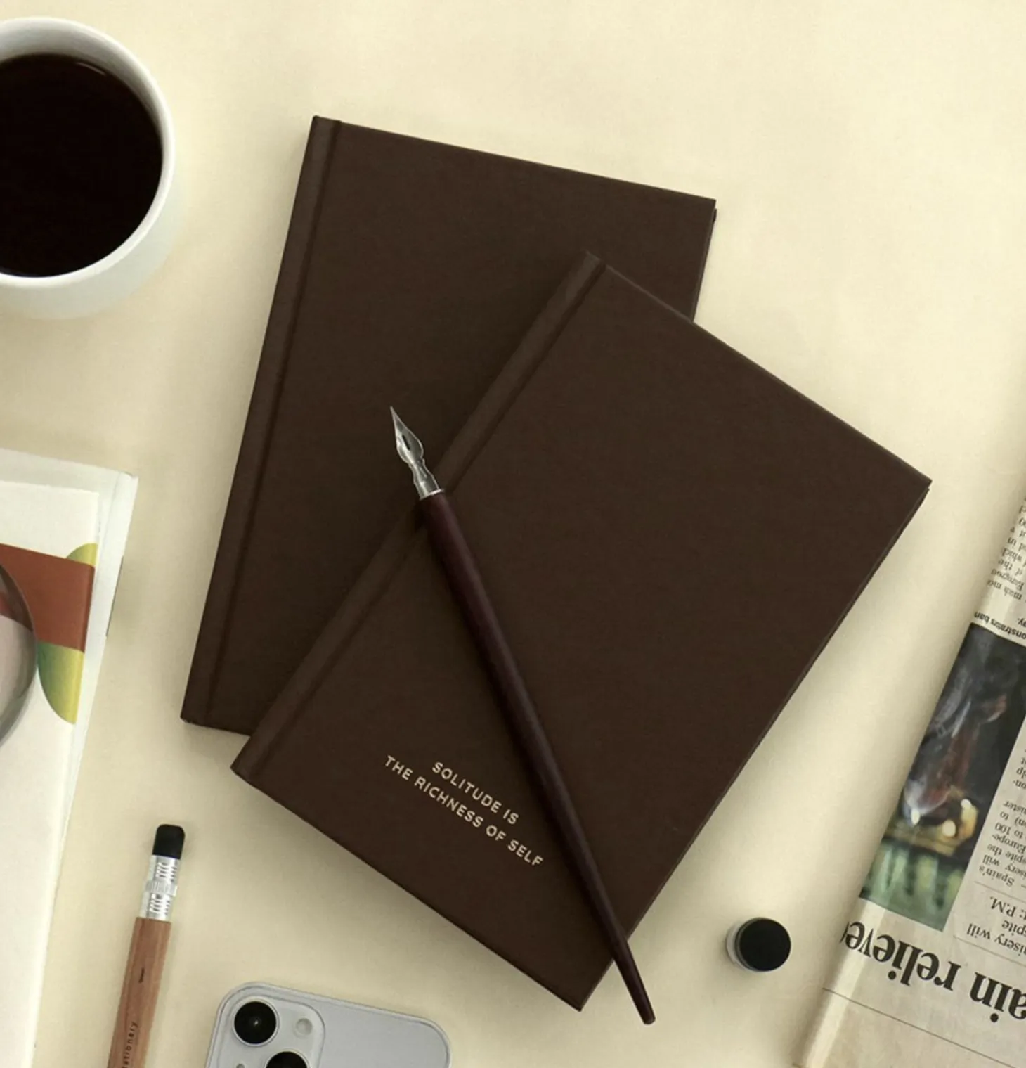 Fountain Friendly Hardcover Lined Notebook