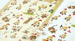 Girl & Cat Deco Sticker