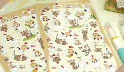 Girl & Cat Deco Sticker