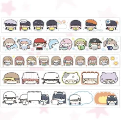 Girl Themed Kiss Cut Sticker Tape v2