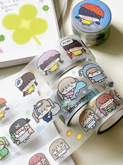 Girl Themed Kiss Cut Sticker Tape v2