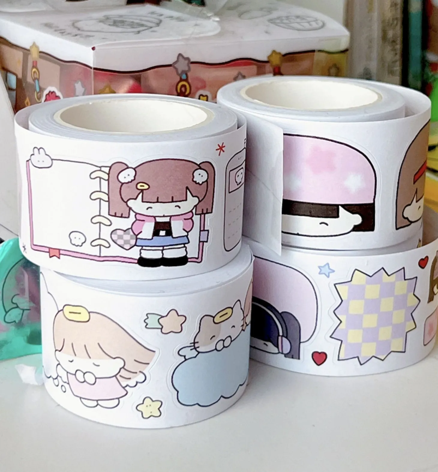 Girl Themed Paper Sticker Roll