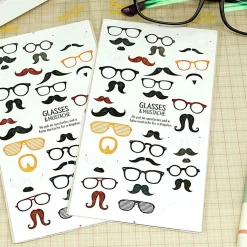 Glasses & Mustache Deco Sticker