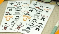Glasses & Mustache Deco Sticker