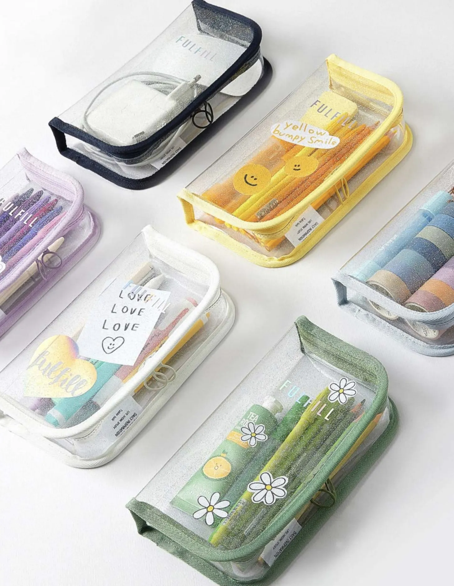 Glitter Fulfill Zipper Pen Pouch