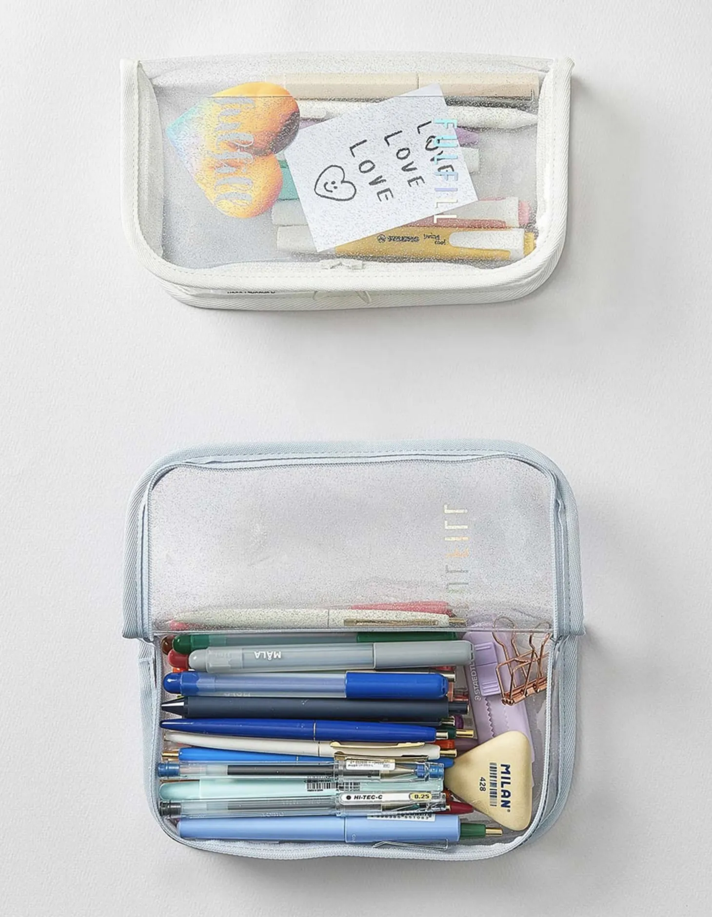 Glitter Fulfill Zipper Pen Pouch