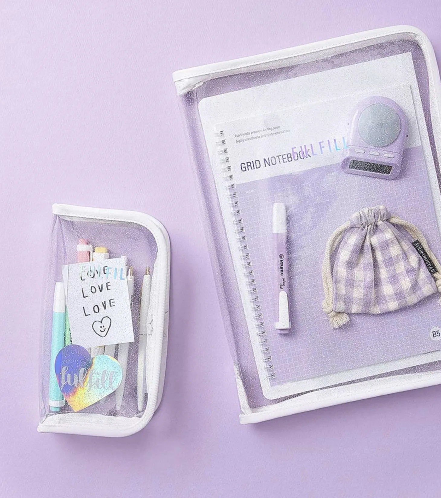 Glitter Fulfill Zipper Pen Pouch