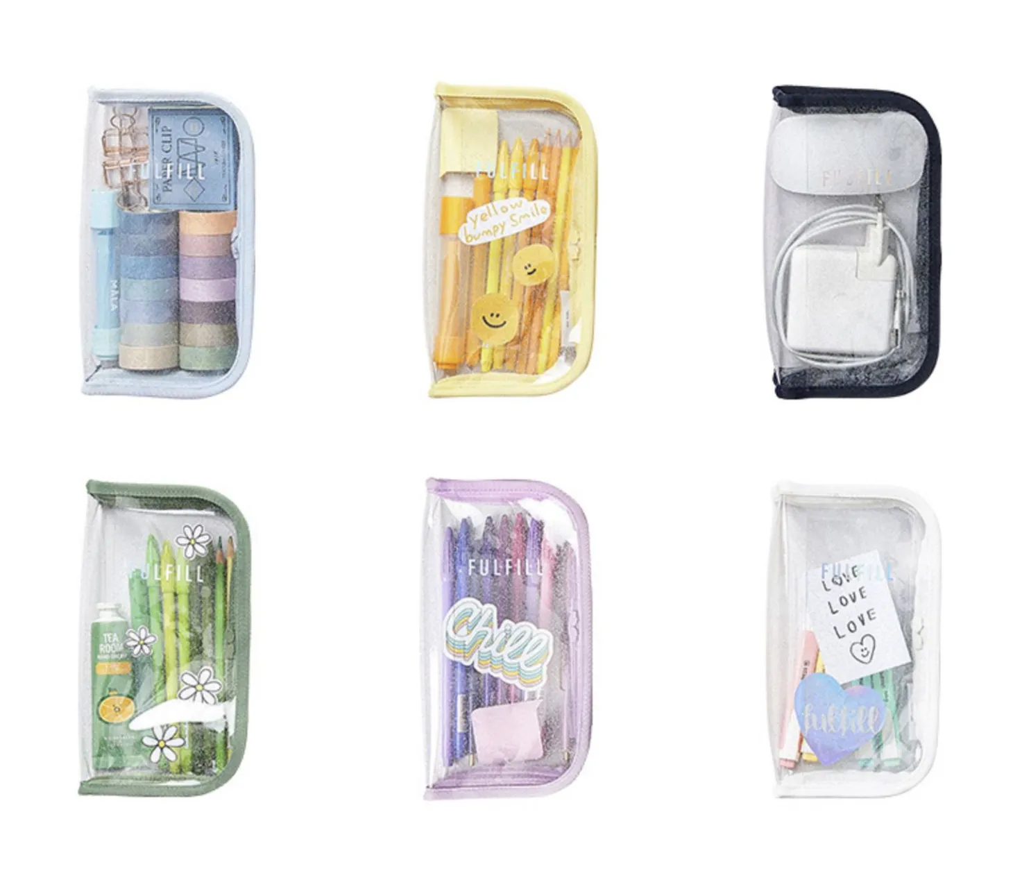 Glitter Fulfill Zipper Pen Pouch