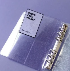 Glitter 6 Ring A6 Wide Card Pocket Refill