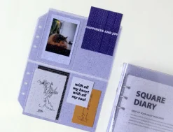 Glitter 6 Ring A6 Wide Card Pocket Refill