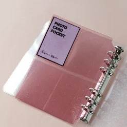 Glitter 6 Ring A6 Wide Card Pocket Refill