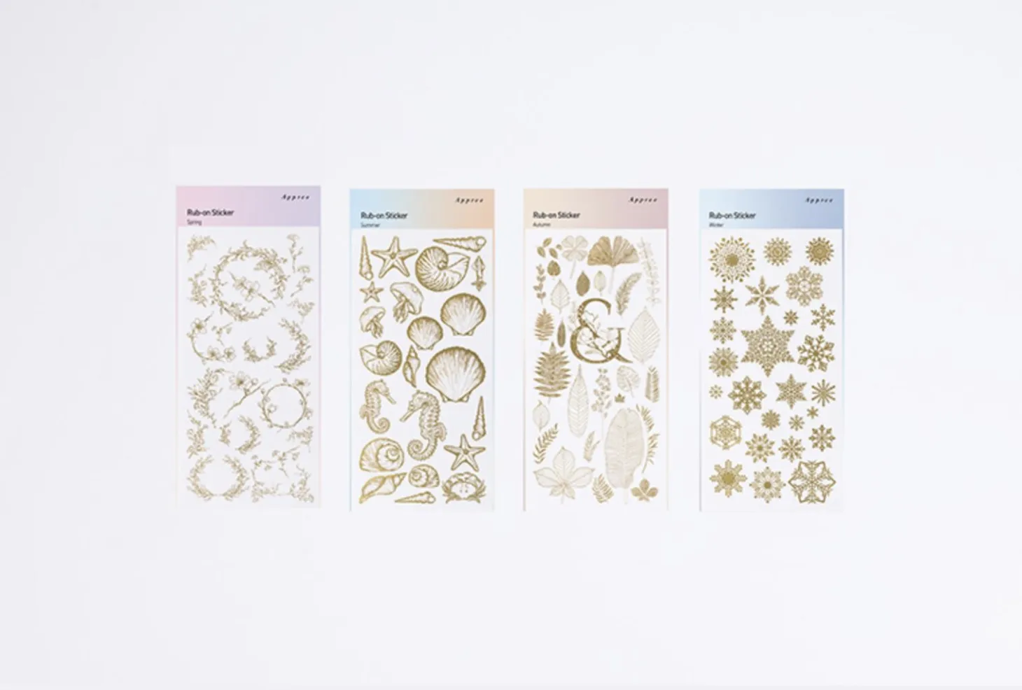 Gold Four Seasons Rub-on Sticker