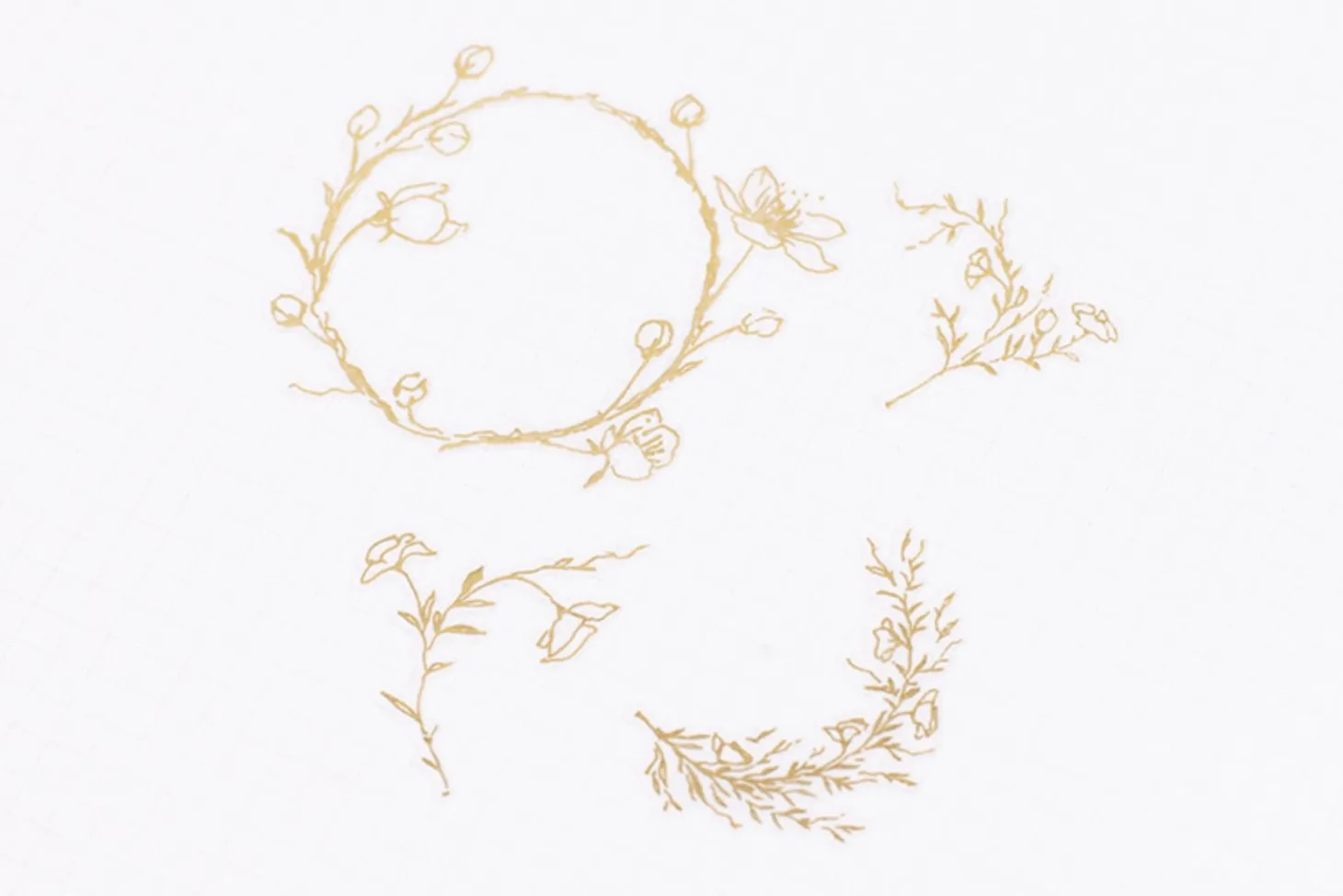Gold Four Seasons Rub-on Sticker