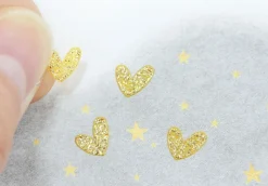 Gold Heart Deco Sticker