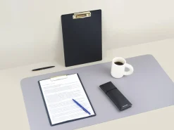 Gold Metal Vegan Leather Clipboard