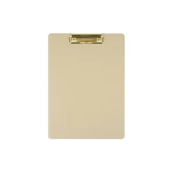 Gold Metal Vegan Leather Clipboard