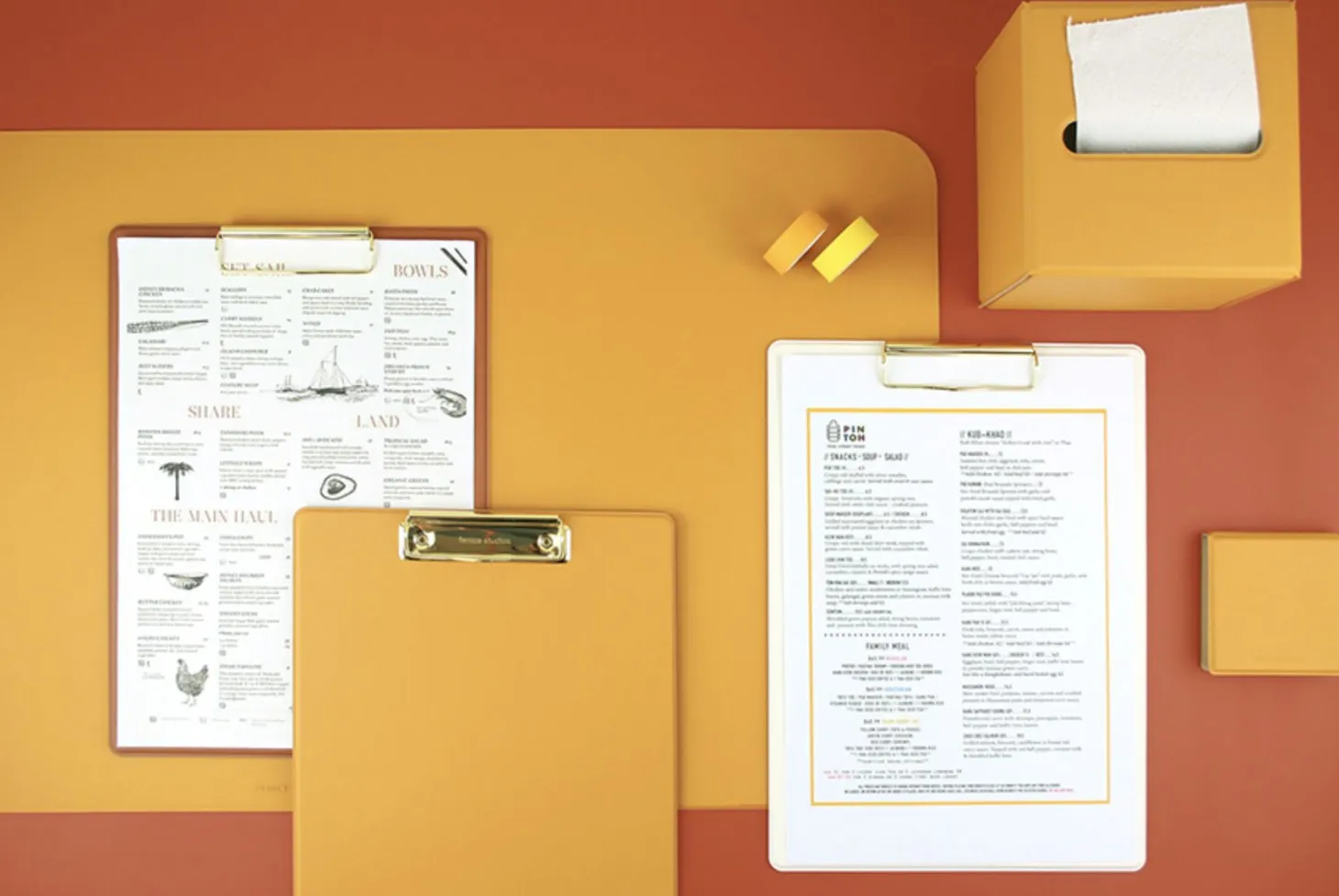 Gold Metal Vegan Leather Clipboard