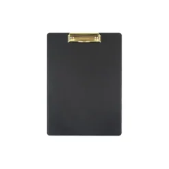 Gold Metal Vegan Leather Clipboard