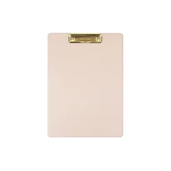 Gold Metal Vegan Leather Clipboard