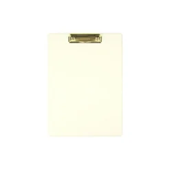 Gold Metal Vegan Leather Clipboard