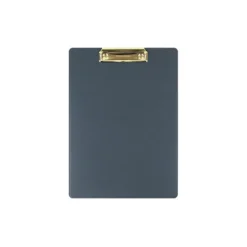Gold Metal Vegan Leather Clipboard