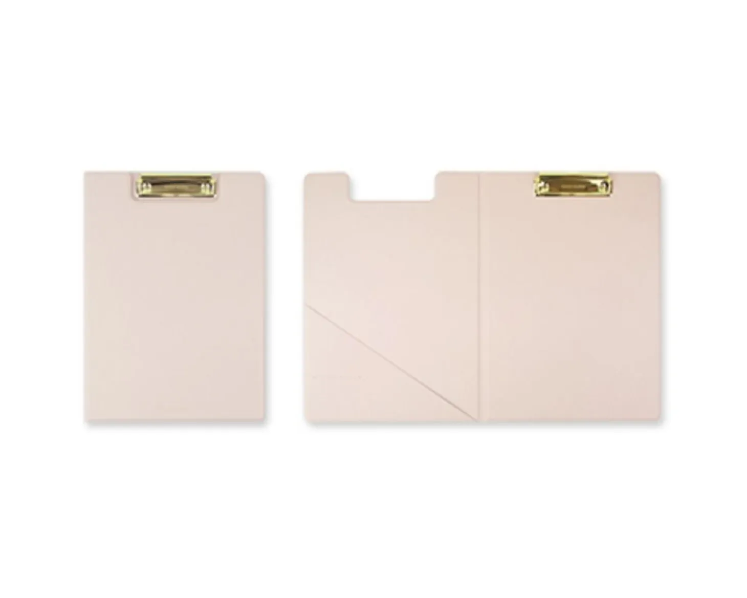 Gold Metal Vegan Leather Folding Clipboard