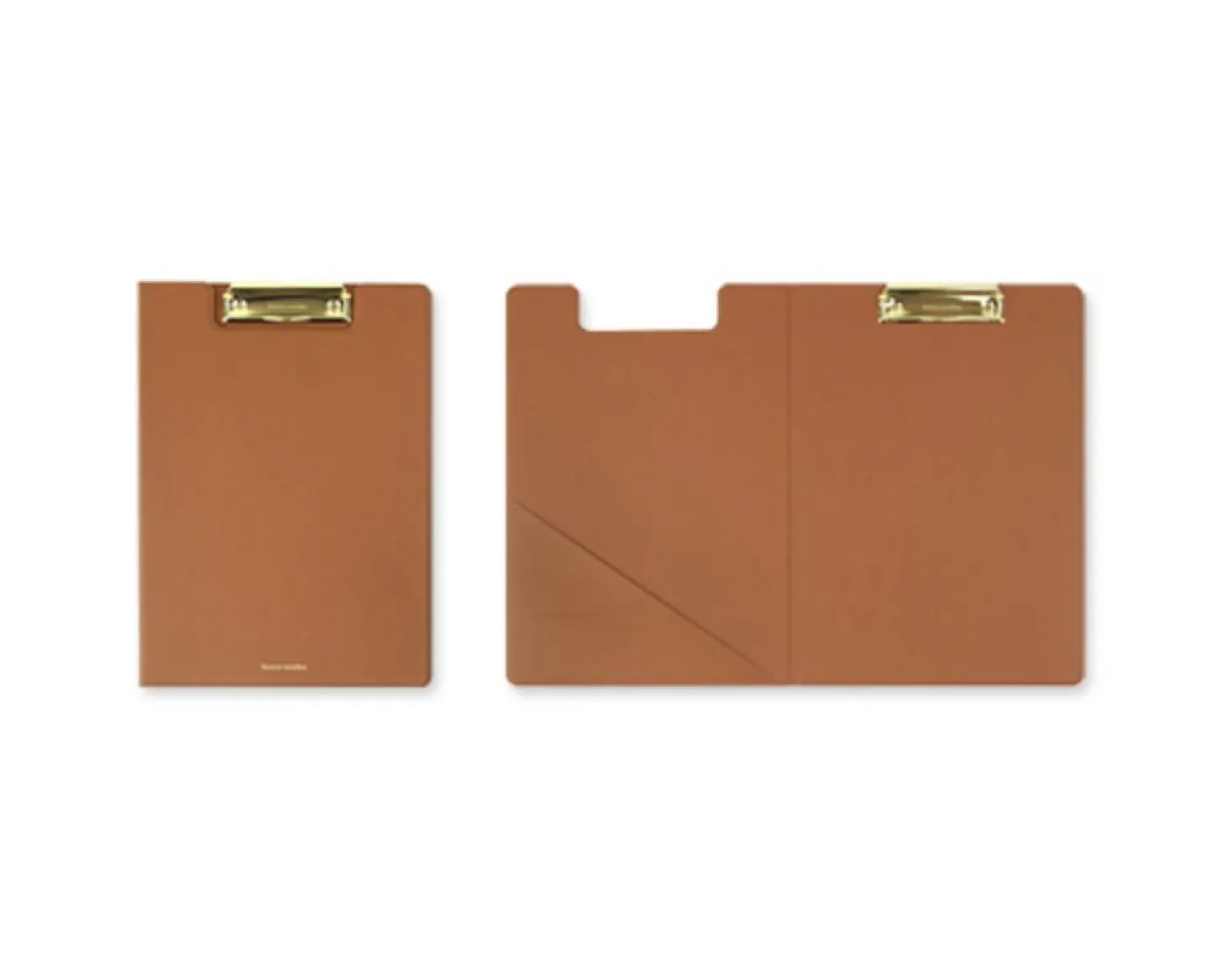 Gold Metal Vegan Leather Folding Clipboard