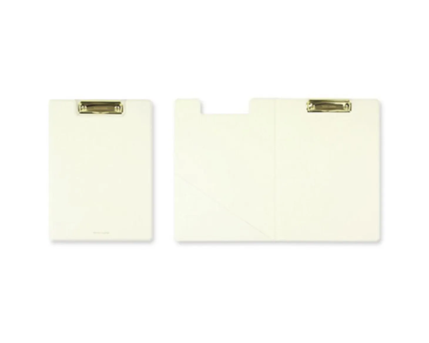 Gold Metal Vegan Leather Folding Clipboard