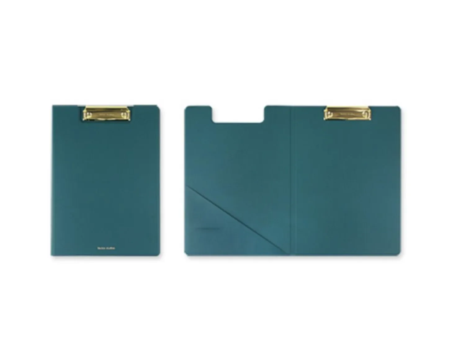 Gold Metal Vegan Leather Folding Clipboard