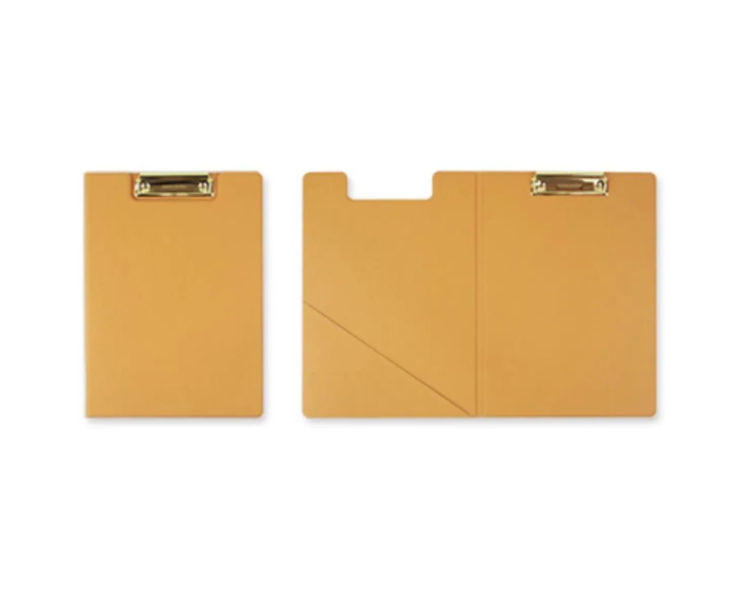 Gold Metal Vegan Leather Folding Clipboard