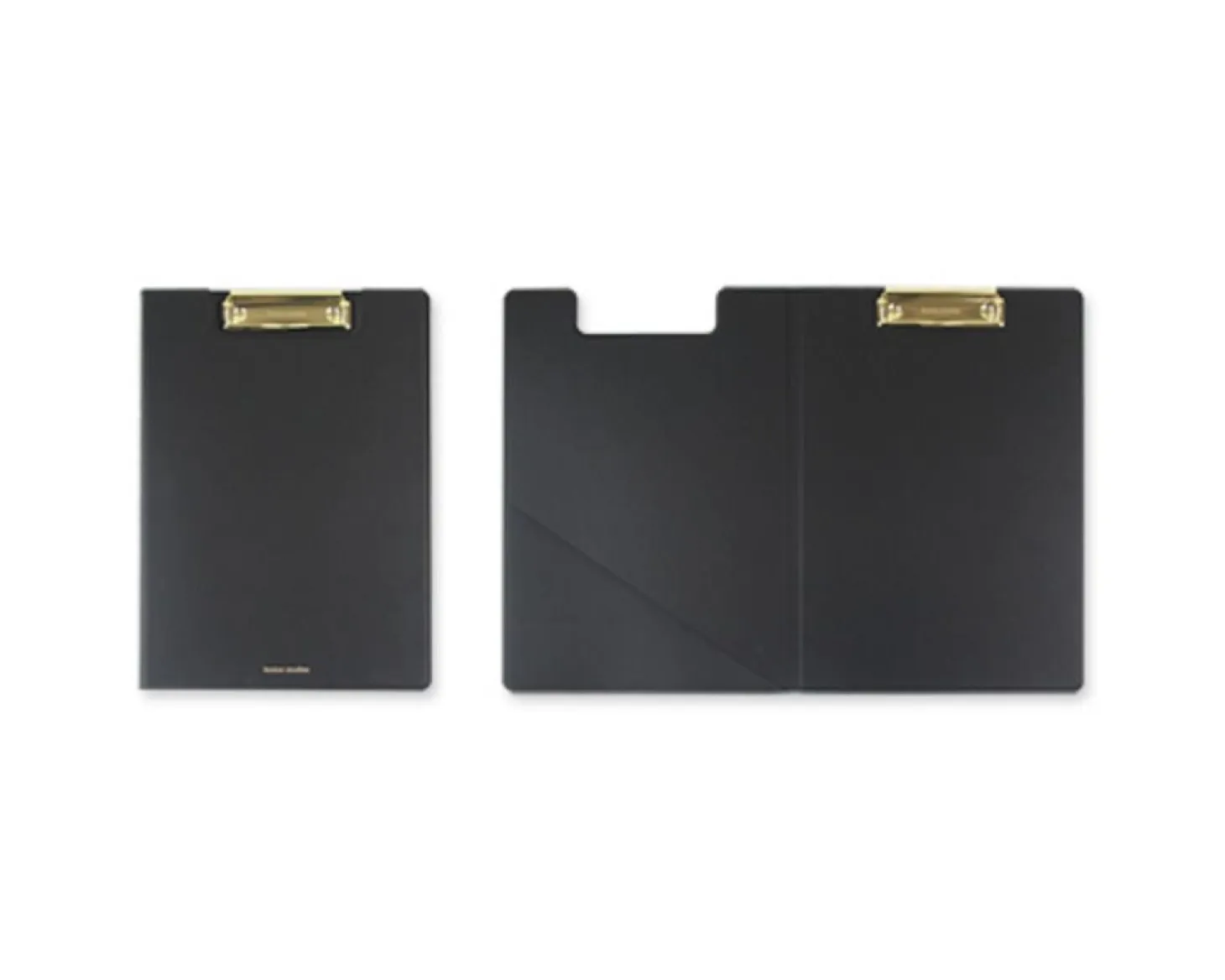 Gold Metal Vegan Leather Folding Clipboard
