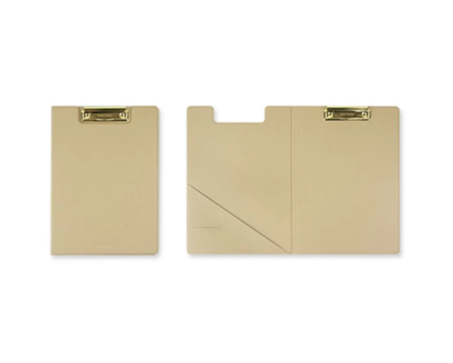 Gold Metal Vegan Leather Folding Clipboard