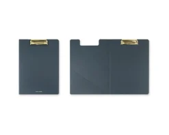 Gold Metal Vegan Leather Folding Clipboard