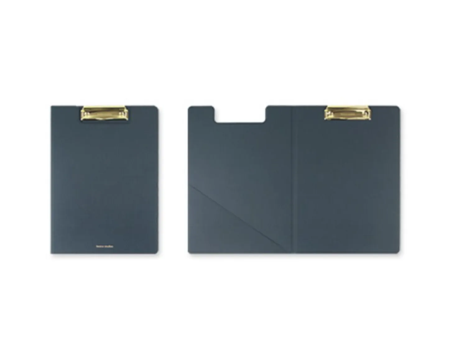 Gold Metal Vegan Leather Folding Clipboard