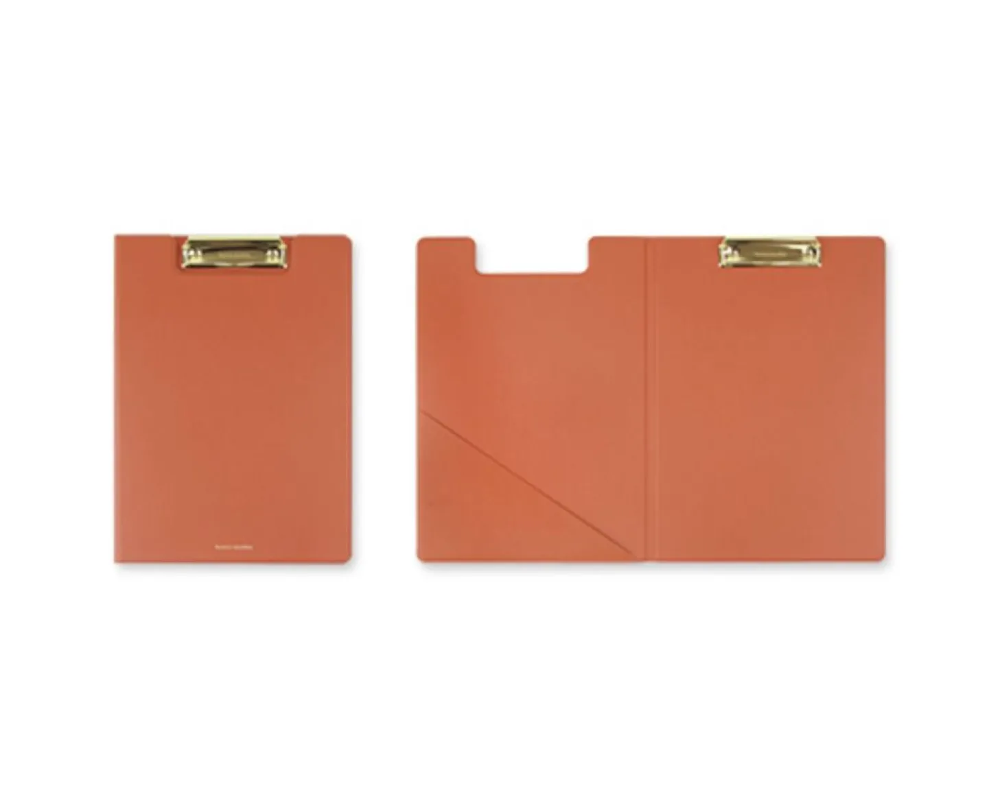 Gold Metal Vegan Leather Folding Clipboard